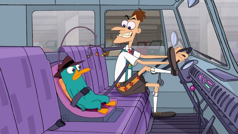 Baljeet möchte unbedingt den Wissenschaftsbewerb für sich entscheiden. Gemeinsam mit Phineas und Ferb konstruiert er daher ein Portal zum Mars. Bei der Präsentation bei der Wissenschaftsmesse sind alle gespannt, ob das Wunderwerk der Technik auch funktioniert. – Bild: Disney+