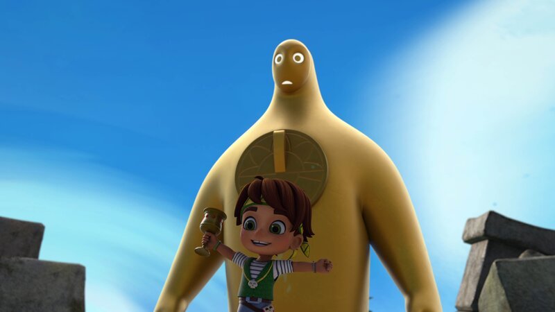 Tomás Montes (vorne), Golden Giant (hinter) – Bild: Paramount
