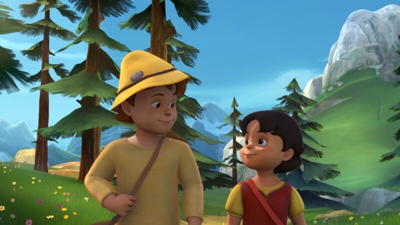 Peter und Heidi schließen Freundschaft. – Bild: ZDF/​Studio 100 Animation/​Heidi Productions Pty. Limited