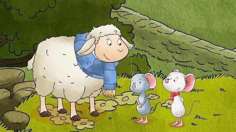 Patrick hat von Tilda und Molly einen Schal bekommen. – Bild: MDR/​WunderWerk/​KiKA Bildredaktion