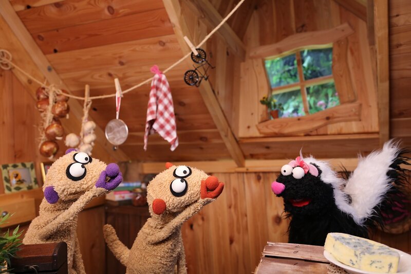 Jan und Henry treffen ein Stinktier. – Bild: NDR/​bigSmile