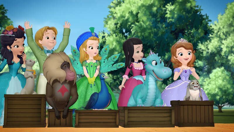 PRINCESS HILDEGARD, PRINCE JAMES, PRINCESS AMBER, PRALINE, PRINCESS VIVIAN, CRACKLE, PRINCESS SOFIA, CLOVER – Bild: Disney /​ The Walt Disney Company Germany