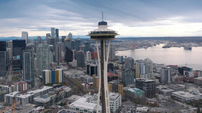 Auf diesem Bild ist die Space Needle zu sehen, ein 184 Meter hohes Wahrzeichen von Seattle im US-Bundesstaat Washington. – Bild: LunarLife