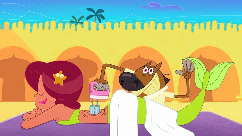 Massagen und heiße Bäder sollen Marina eine Auszeit bereiten. Doch hat Zig wirklich nur Gutes im Sinn? – Bild: Xilam Animation