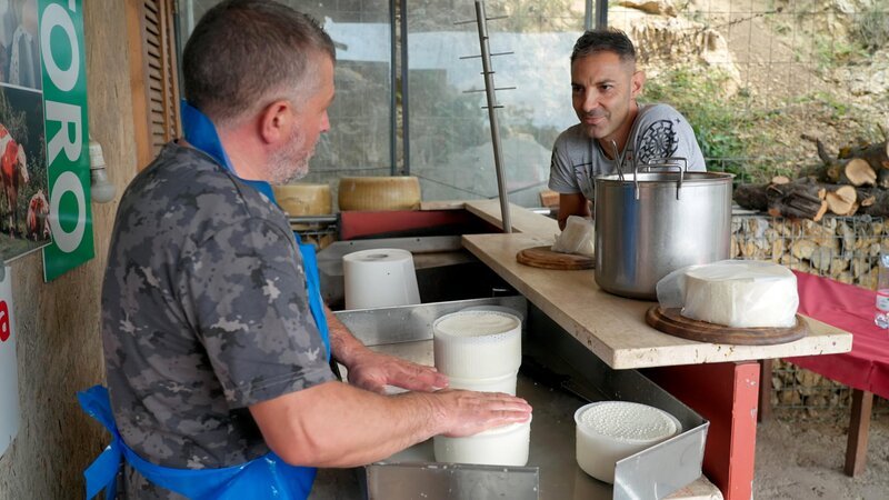 Käser und Hirte – David Salvati und Fabrizio Giordani. – Bild: ORF/​Autentic/​ZDF/​Arte