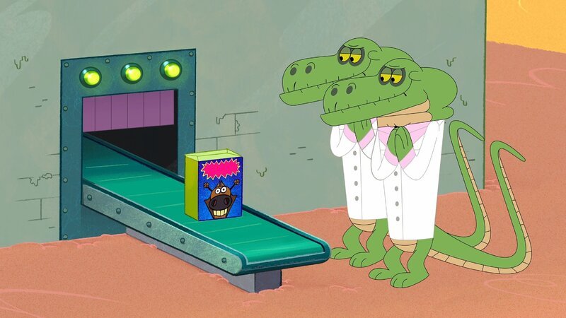 Die zwei Fremden haben eine Fabrik gebaut, um aus Zig Profit zu schlagen. – Bild: Xilam Animation