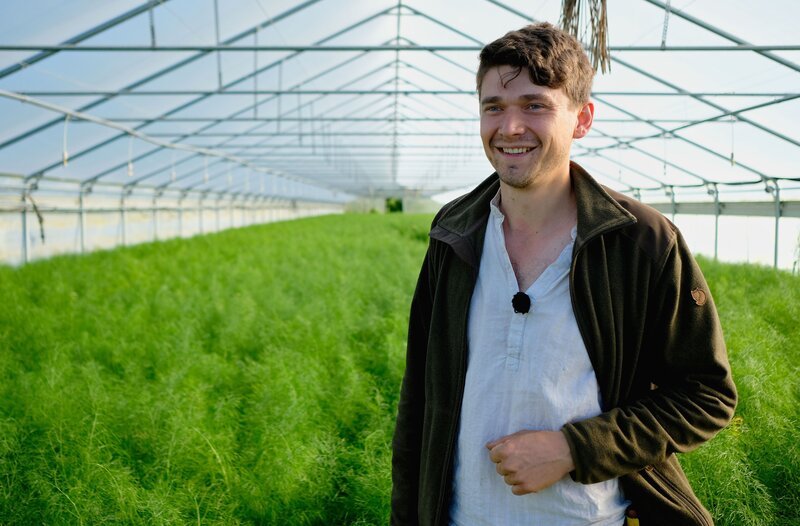 Olav Holst im Fenchel-Tunnel – Arbeit ohne Ende. Aber alles Bio. – Bild: NDR/Matthias Ruuck/Clip Film Olav Holst im Fenchel-Tunnel – Arbeit ohne Ende. Aber alles Bio. – Bild: NDR/Matthias Ruuck/Clip Film