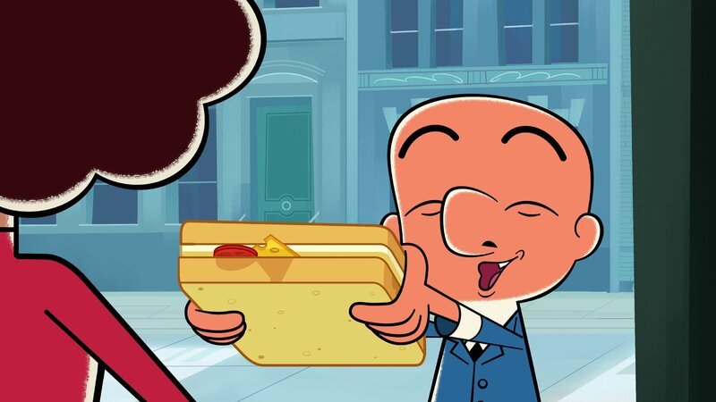 Mr. Magoo möchte Linda ihr „Buch“ zurückbringen. Doch das ist nicht das Buch, das sie ihm geliehen hat. – Bild: Xilam Animation S.A.