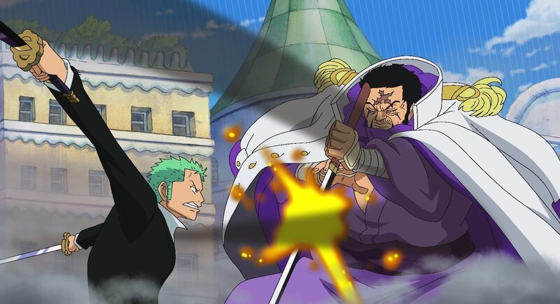 Zorro (l.); Kaptain Fujitora (r.) – Bild: Eiichiro Oda/​Shueisha, Toei Animation