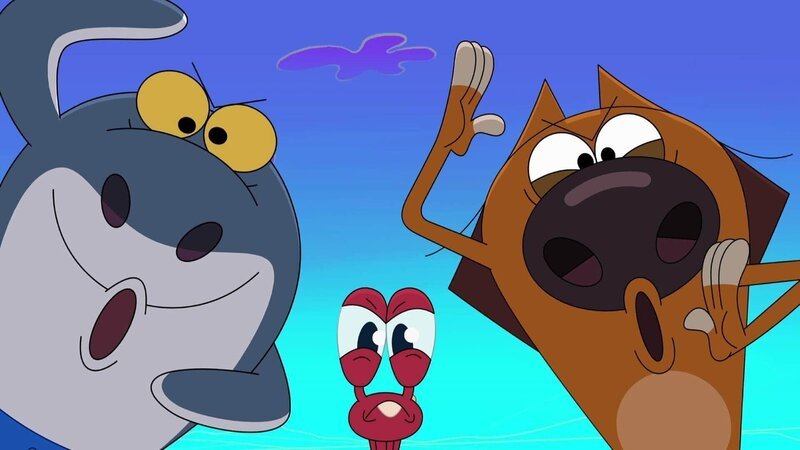 (V.l.) Sharko, Bernie und Zig verbringen gemeinsam einen Tag am Strand und spielen dabei viele Spiele. – Bild: Xilam Animation