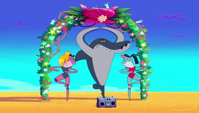 Um Marina zu retten, nimmt Sharko einiges auf sich und führt sogar eine kleine Tanzeinlage auf. – Bild: Xilam Animation