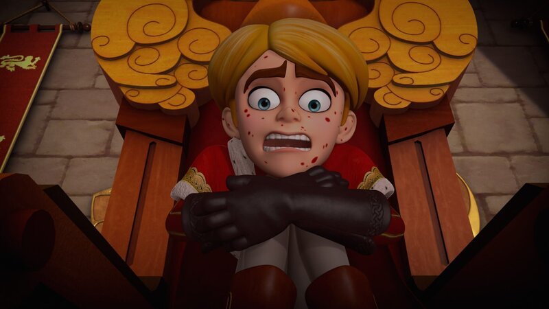 „Operation Spuk“ zeigt Wirkung. Prinz John hört Stimmen und hat rote Flecken im Gesicht. Ist das Trinkwasser daran schuld? – Bild: ZDF /​ Method Animation /​ DQ Entertainment /​ Fabrique dŽimages /​ ZDF Enterprises /​ De Agostini