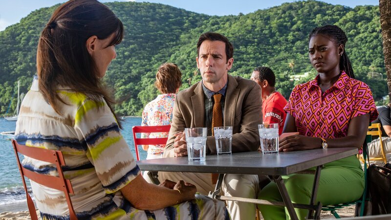 (v.li.): Ronni Ancona (Lexi ‚Alexandria‘ Reece), Ralf Little (DI Neville Parker), Shantol Jackson (DS Naomi Thomas). – Bild: Denis Guyenon /​ BBC /​ Red Planet Pictures