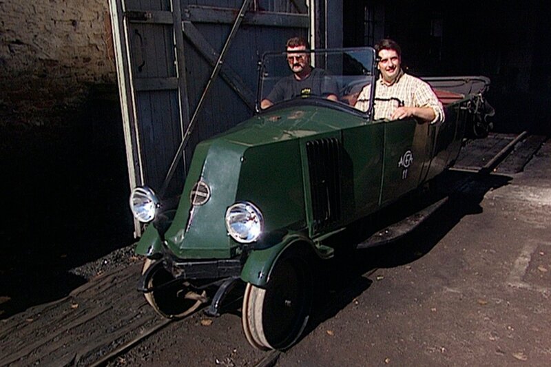 Waldbahn Abreschvillers, Renault Draisine von 1925. – Bild: SWR