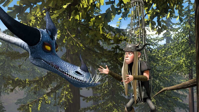 „Dragons – Die Wächter von Berk“ – „Feuerwetter.“ Taffnuss gerät in Gefahr, als im Wald ein Brand ausbricht. – Bild: ORF/​MARKAND MEDIA