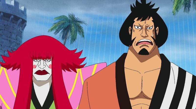 Kanjuro (l.); Kinemon (r.) – Bild: Eiichiro Oda/​Shueisha, Toei Animation