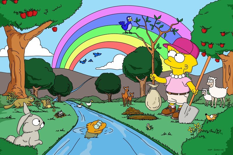 Springfield will einen Sequoiawald roden. Um dies zu verhindern, schließt sich Lisa den Umweltschützern an und begibt sich in Lebensgefahr. – Bild: Twentieth Century Fox Film Corporation