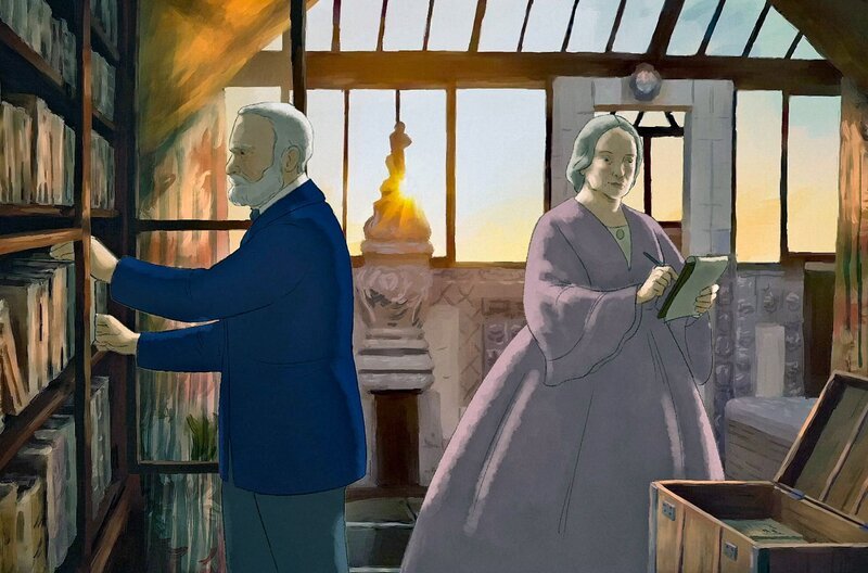 Victor Hugo kehrt mit der Schauspielerin Juliette Drouet nach Frankreich zurück und wird als Held gefeiert. Er erlebt endlich den Triumph der Republik und der Freiheit. – Bild: Silex Films