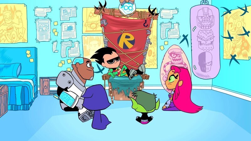 L-R: Cyborg, Raven, Robin, Beast Boy, Starfire – Bild: Warner Bros. Entertainment Inc.