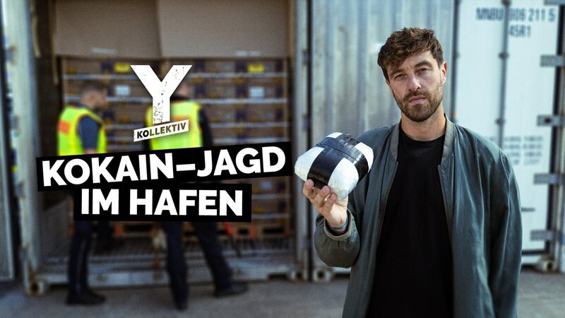 Keyvisual mit Schriftzug „Y-Kollektiv Kokainjagd im Hafen“. – Bild: 3sat