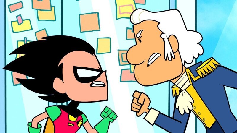 v.li.: Robin, George Washington – Bild: Warner Bros. Entertainment Inc. /​ DC