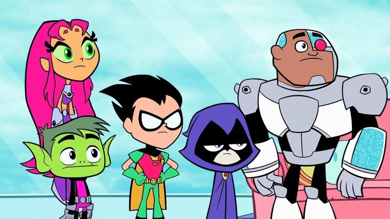 v.li.: Starfire, Beast Boy, Robin, Raven, Cyborg – Bild: Warner Bros. Entertainment Inc.