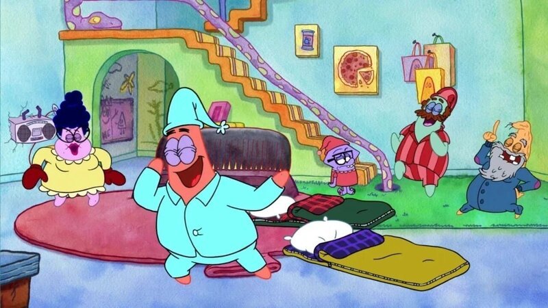 v.li.: Bunny, Patrick, Squidina, Cecil, GrandPat – Bild: The Movie Database
