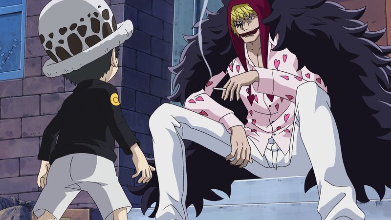 Trafalgar D. Law (l.); Corazon (r.) – Bild: Eiichiro Oda/​Shueisha, Toei Animation
