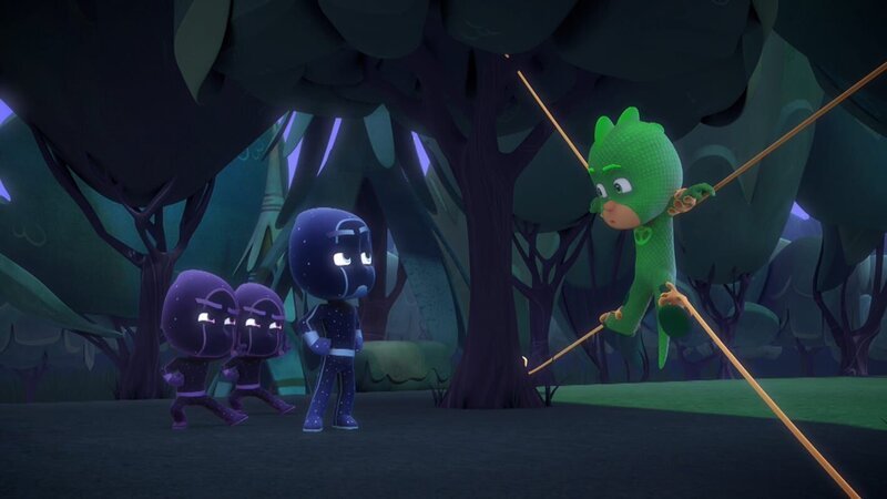 Third from left: Night Njinja, first from right: Gekko – Bild: The Walt Disney Company Germany
