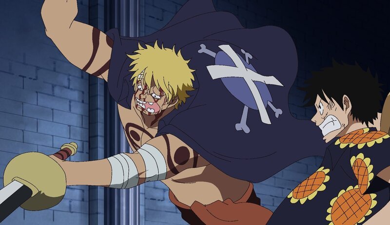 Bellamy (l.); Ruffy (r.) – Bild: Eiichiro Oda/​Shueisha, Toei Animation