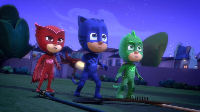 L-R: Eulette, Gecko und Catboy – Bild: The Walt Disney Company Germany