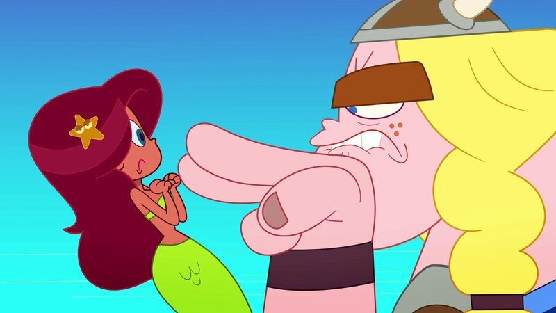 Marina fürchtet sich vor der schrecklichen Olga.  +++ – Bild: Die Wikingerin /​ © Xilam Animation