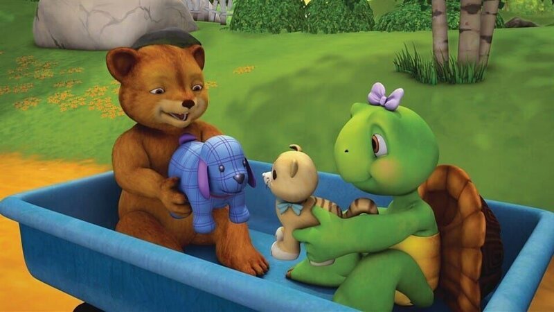 Harriet und Bea haben ganz andere Vorstellungen von einer Rennmaschine als ihre beiden großen Brüder. – Bild: KiKA/​Nelvana Limited/​Infinite Frameworks  Pte Ltd.