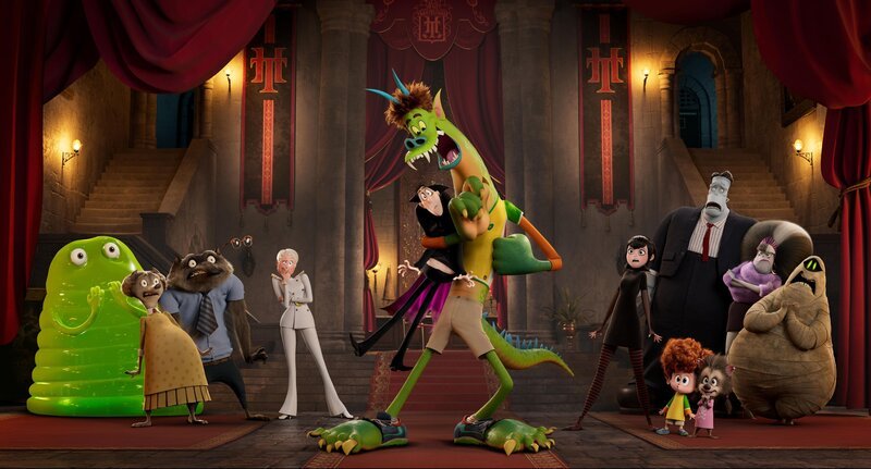 L-R: Blobby, Wanda, Wayne, Ericka, Dracula, Jonathan, Mavis, Frankenstein, Dennis, Winnie, Eunice Stein, Murray – Bild: Sat.1