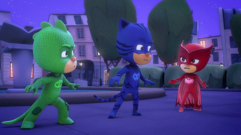 L-R: Gekko (voiced by Kyle Breitkopf), Catboy (voiced by Jacob Ewaniuk), Amaya (voiced by Addison Holley) – Bild: Disney Channel (DE)