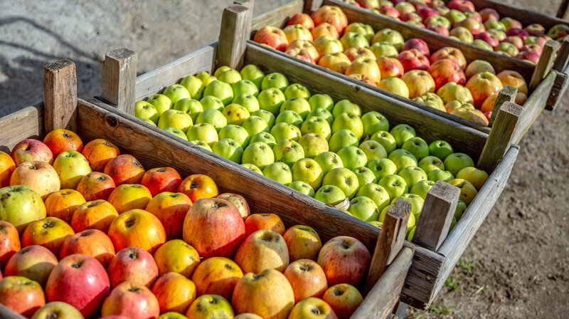 Um seinen Lieblingsapfel zu finden, kann man ruhig mal auf regionalen Obstplantagen ein paar Sorten probieren. – Bild: NDR/​Udo Tanske