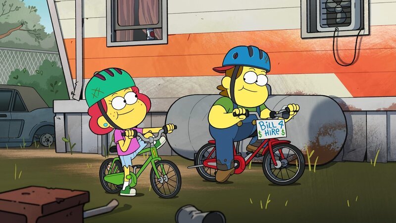 BIG CITY GREENS – „Greens’ Acres/​Dolled Up“ „Greens’ Acres“ – Young Bill will do whatever it takes to keep the family farm in business. *Andre Robinson („The Loud House“) guest stars as Young Bill, Candace Kozak (Disney Channel’s „Just Roll with It“) guest stars as Young Nancy, and Jason Maybaum (Disney Channel’s „Raven’s Home“) guest stars as Young Keys. „Dolled Up“ – When Tilly and Nancy celebrate Saxon’s birthday at a fancy doll store, they set their sights on a seat next to Cantaloupe Sinclair, the tea party’s posh VIP. *Melissa Fumero („Brooklyn Nine-Nine“) guest stars as Cantaloupe Sinclair. Wendi McLendon-Covey („The Goldbergs“) returns as Nancy Green. This episode of „Big City Greens“ airs Saturday, Aug. 8 (8:00⁠–⁠8:22 P.M. EDT) on Disney Channel. (Disney Channel) YOUNG NANCY, YOUNG BILL – Bild: Courtesy of Disney+