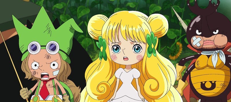(v.l.n.r.) Leo; Mansherry; Kabu – Bild: Eiichiro Oda/​Shueisha, Toei Animation Lizenzbild frei
