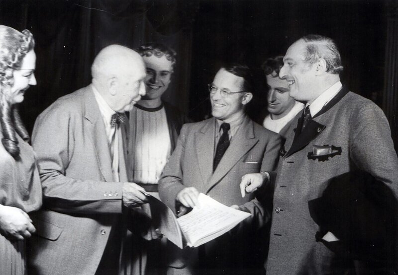 Komponist Richard Strauss „Die Liebe der Danae“ Hans Hotter, Regisseur Rudolf Hartmann und Dirigent Clemens Krauss. – Bild: ORF/Richard Strauss Archiv Garmisch Komponist Richard Strauss „Die Liebe der Danae“ Hans Hotter, Regisseur Rudolf Hartmann und Dirigent Clemens Krauss. – Bild: ORF/Richard Strauss Archiv Garmisch
