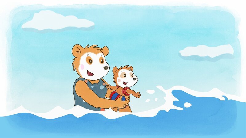 Bobo und seine Mutter gehen ins Meer. – Bild: JEP ANIMATION/​WDR