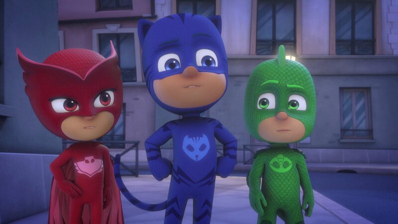 L-R: Amaya (voiced by Addison Holley), Catboy (voiced by Jacob Ewaniuk), Gekko (voiced by Kyle Breitkopf) – Bild: Disney Cahnnel (DE)