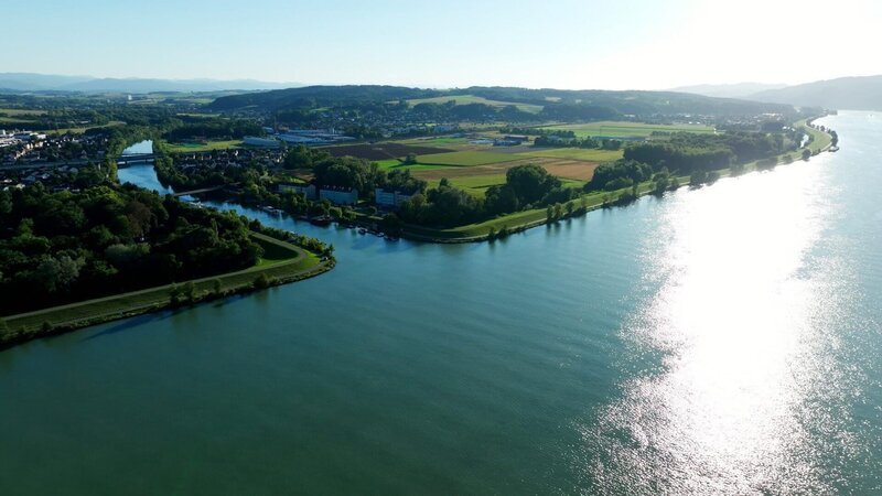 Erlauf Mündung in der Donau. – Bild: 3sat
