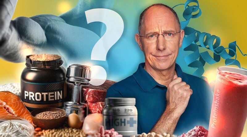Protein ist plötzlich überall: im Pudding, im Brot, im Riegel, im Pulver. Es soll satt machen, Muskeln wachsen lassen, beim Abnehmen helfen und gesund halten. Ein Nährstoff wird zum Versprechen – und zum Geschäft. Quarks fragt u.a.: Aber wie viel Protein braucht der Mensch wirklich? Während die einen teure Spezialprodukte kaufen, die ihnen kaum nützen, bekommen andere tatsächlich zu wenig davon – oft ohne es zu merken. Wie kommt das? Welches Protein ist das richtige? – Thomas Ranft moderiert die Sendung. – Bild: WDR/​Tilman Schenk/​KI