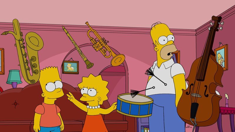 Lisa (M.), Bart (l.) und Milhouse bekommen durch eine radioaktiver Strahlung Superkräfte. Was vor allem Homer (r.) zu spüren bekommt … – Bild: Fox and its related entities. All rights reserved.