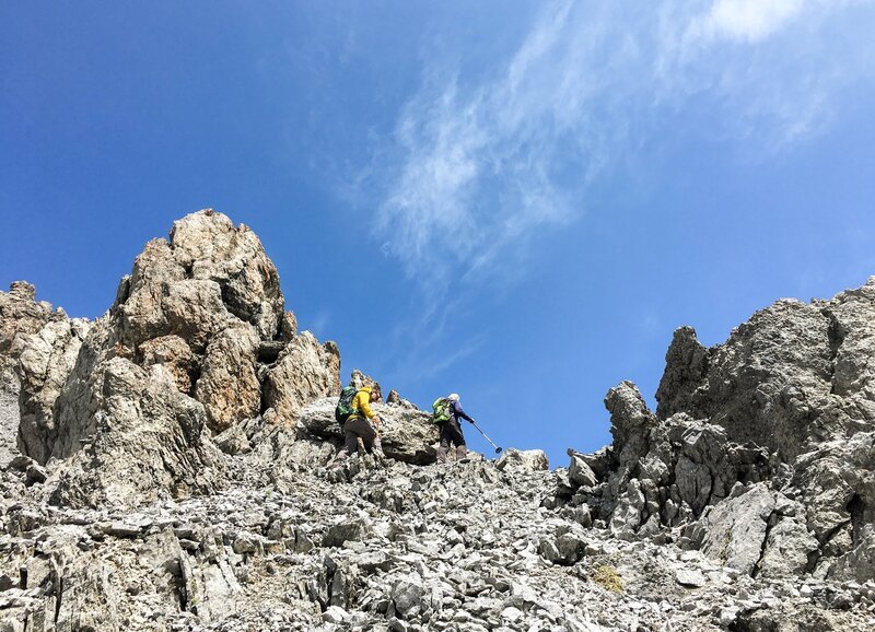Unterwegs im rauen Hochgebirge: Aufstieg auf den Dreitausender Piz Umbrail – Bild: SRF