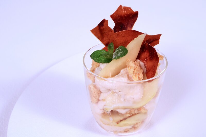 Birnenstrudel mit Mandel-Streuseln. – Bild: Frank Johne /​ BR /​ BR/​Frank Johne