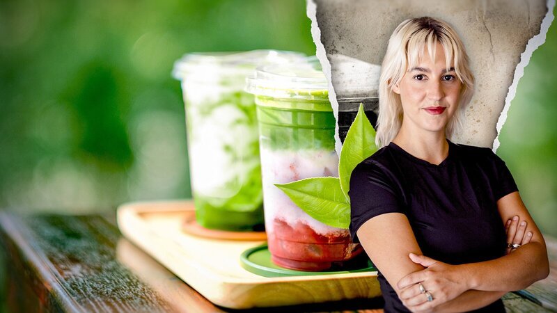 Grün, grüner, Matcha! Reporterin Victoria Reichelt will herausfinden, was hinter dem Hype um das grüne Pulver steckt. – Bild: ZDF