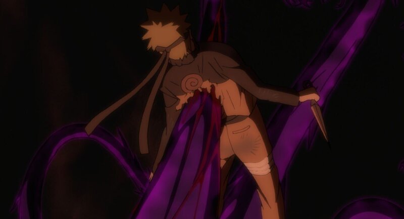 Naruto erfährt von der Schamanin Shion, dass er bald sterben muss. Doch das kommt für ihn nicht in Frage und so blickt er seinem scheinbar unausweichlichen Schicksal todesmutig entgegen. – Bild: MASASHI KISHIMOTO /​ Shippuden /​ NMP