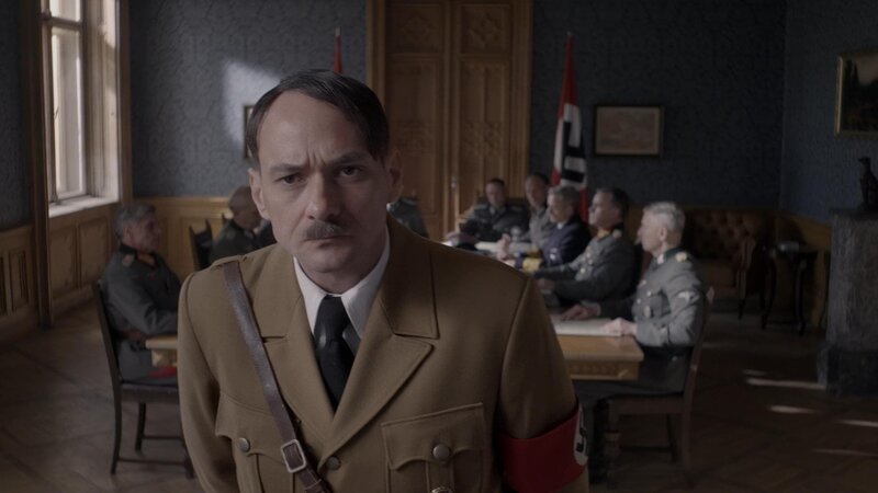 VINIUS, LITHUANIA- Adolf Hitler (actor Andreas Berg) meets with his generals before the Invasion of Poland. – Bild: National Geographic Channels