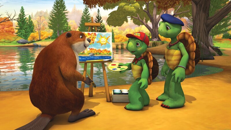 Franklins Tante möchte, dass Franklin und seine Freunde jeder ein kleines Kunstwerk schaffen. – Bild: KiKA/​Nelvana Limited/​Infinite Frameworks Pte Ltd.